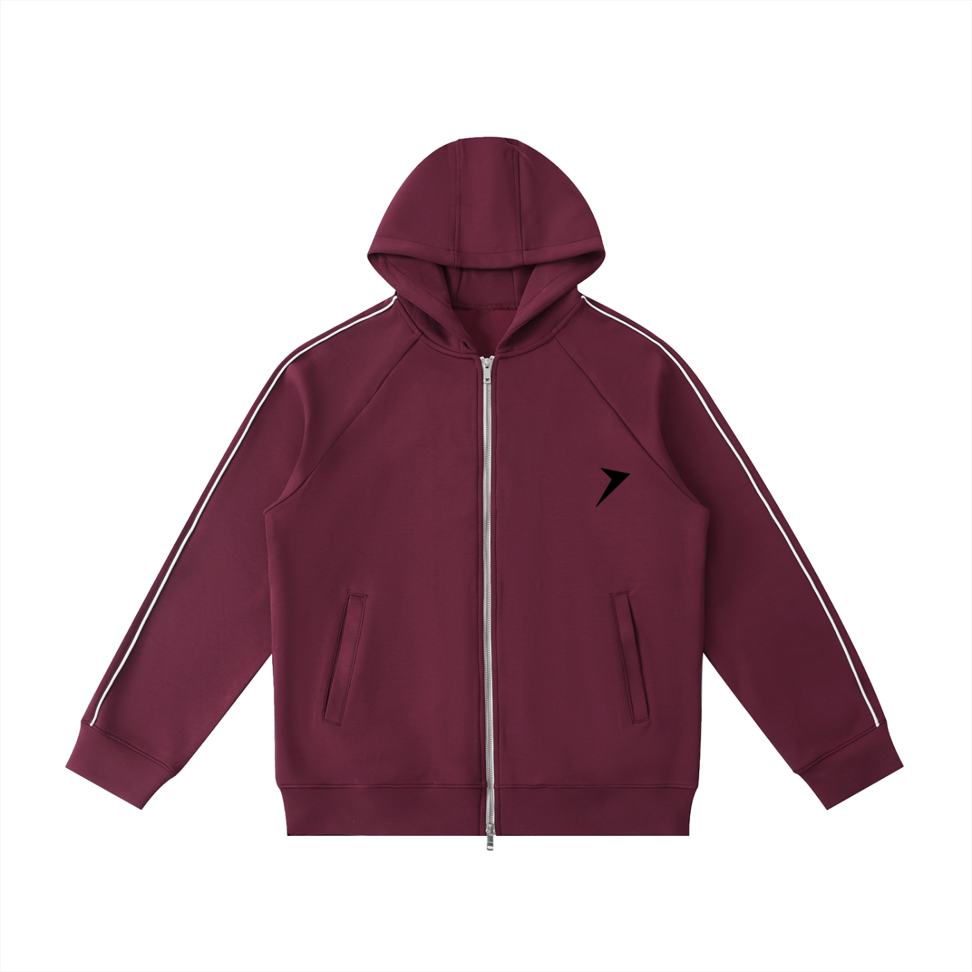 Heavyweight Raglan Sleeve Zip Hoodie