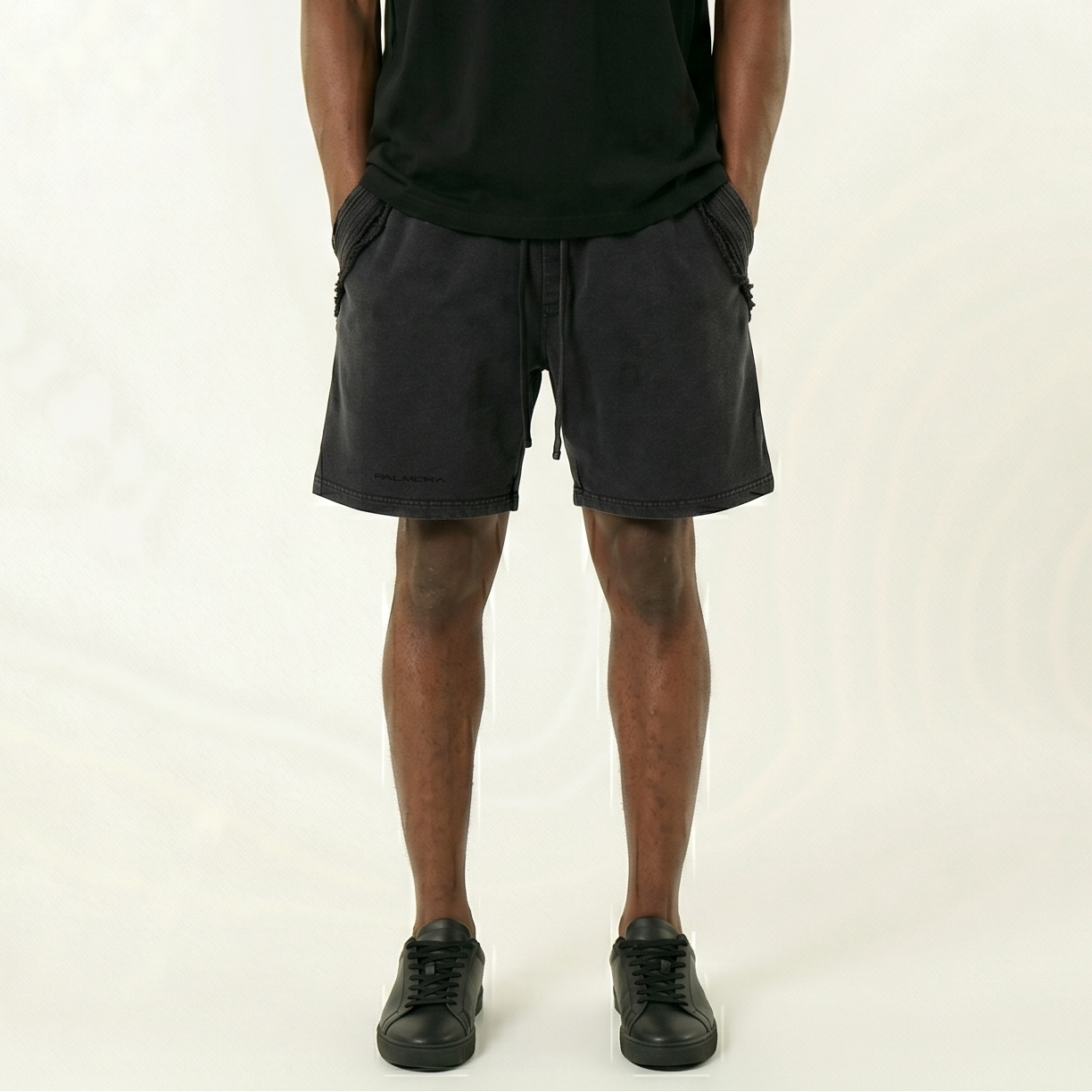 Unisex Vintage Wash Raw Edge Shorts