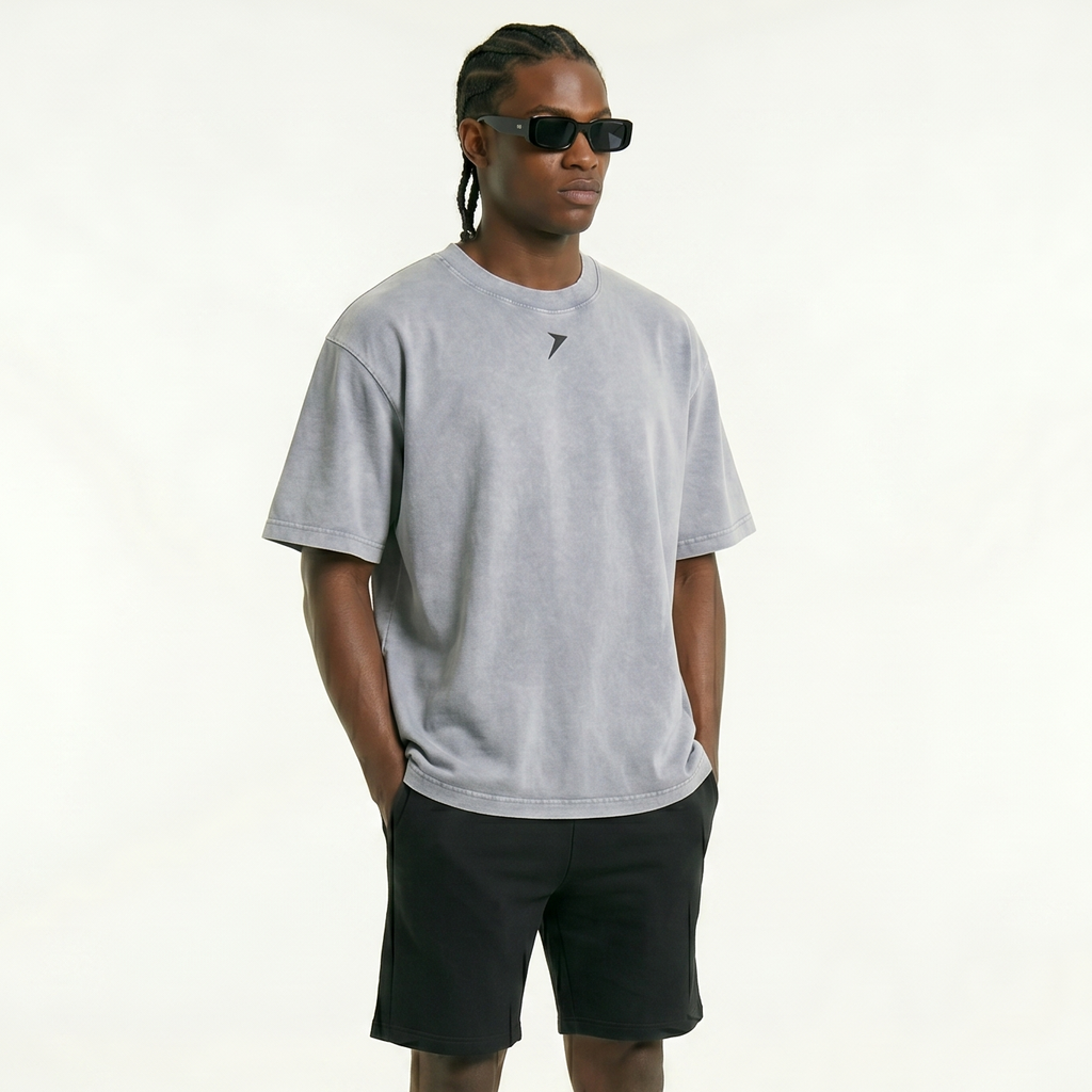 Mineral Wash Boxy Cotton T-Shirt