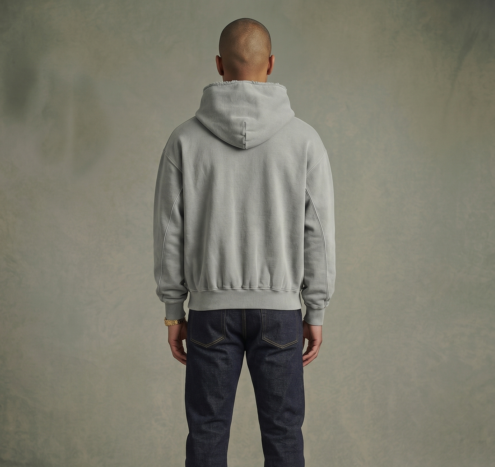 Frayed Enzyme Washed Fleece Hoodie
