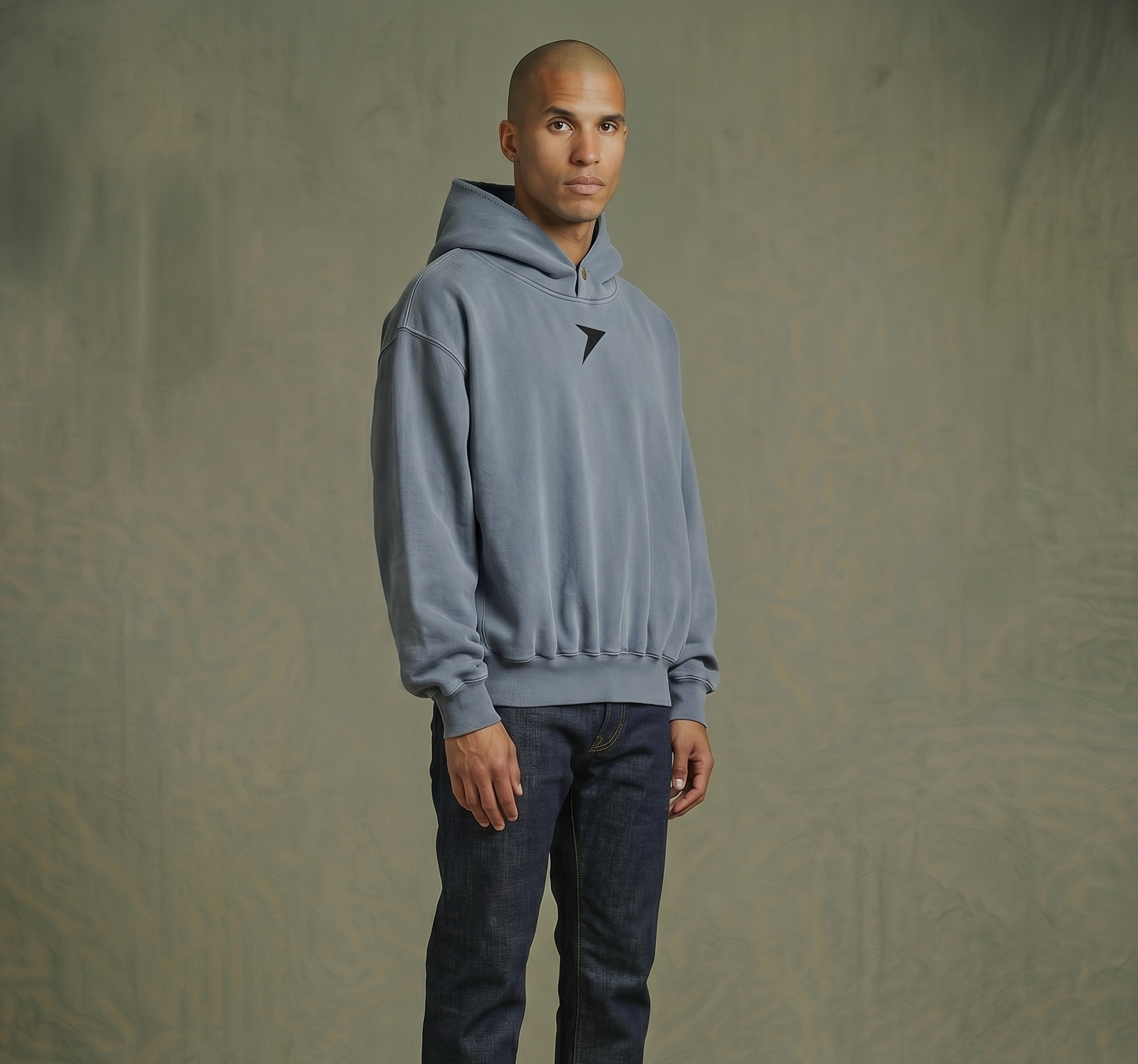 Frayed Enzyme Washed Fleece Hoodie