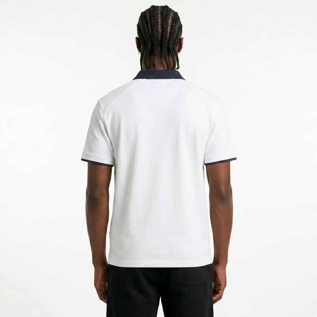 Contrast Collar Raglan Polo Shirt