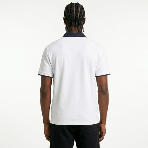 Contrast Collar Raglan Polo Shirt
