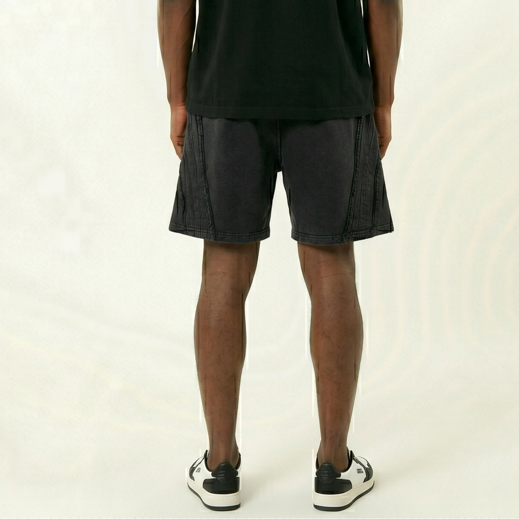 Unisex Vintage Wash Raw Edge Shorts
