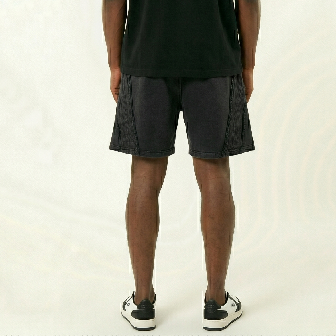 Unisex Vintage Wash Raw Edge Shorts