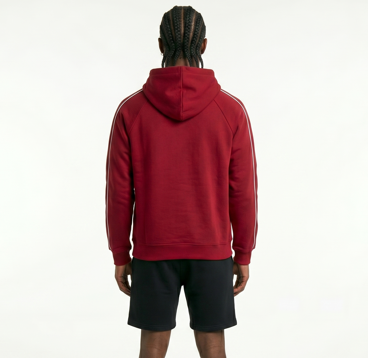 Contrast Piping Raglan Hoodie